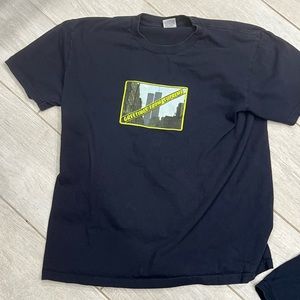 Supreme navy t shirt    Greetings from supreme size m. Used in good shape
